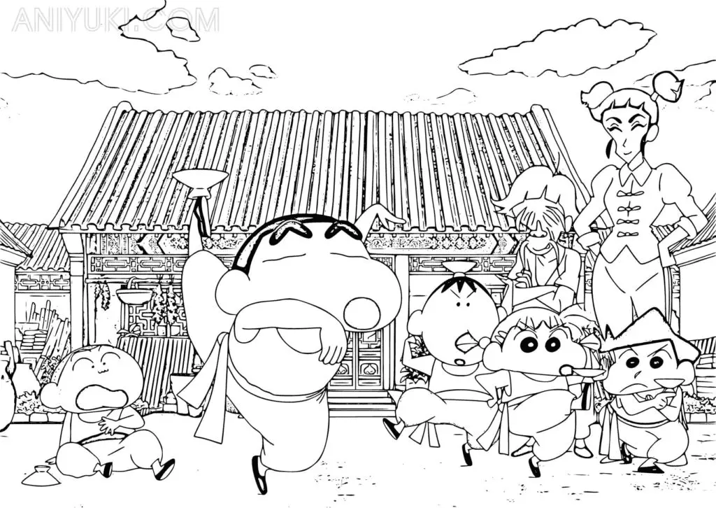 Desenhos de Shin chan Para Colorir 5