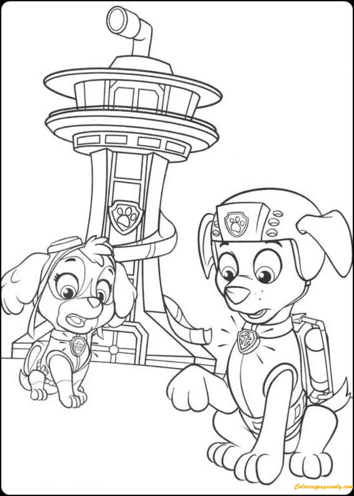 Desenhos de Skye de Patrulha Canina Para Colorir 27