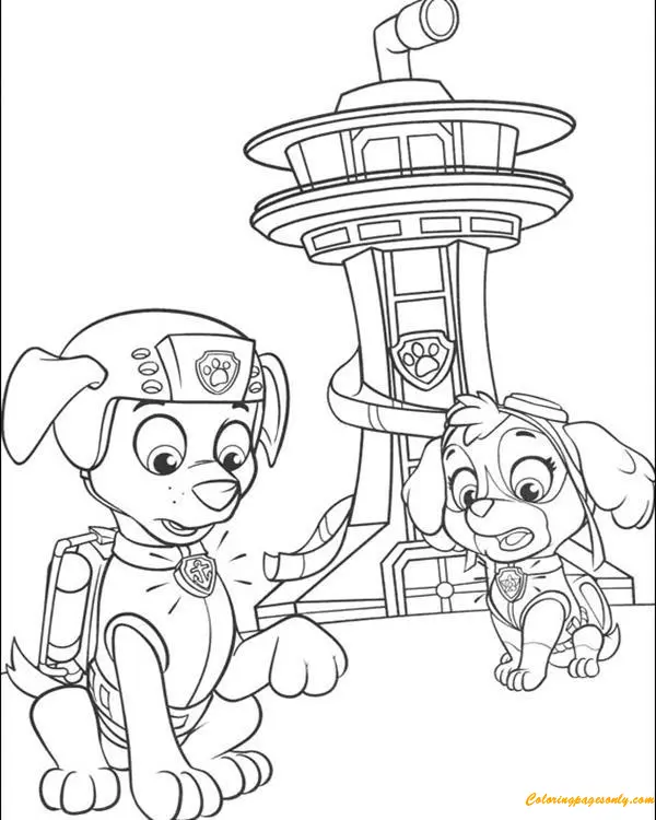 Desenhos de Skye de Patrulha Canina Para Colorir 35