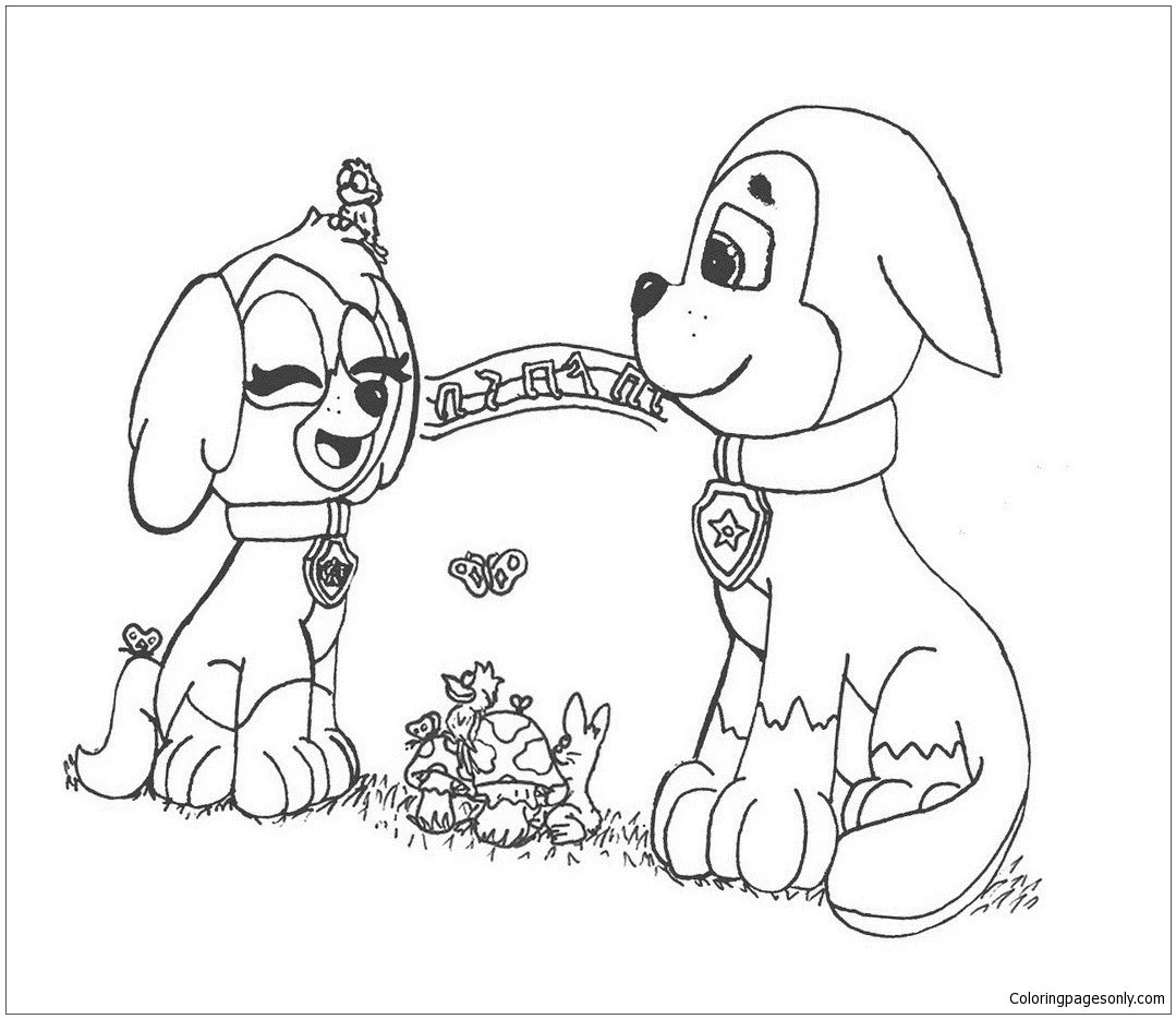 Desenhos de Skye de Patrulha Canina Para Colorir 36