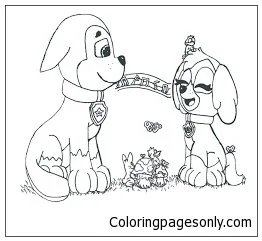 Desenhos de Skye de Patrulha Canina Para Colorir 40