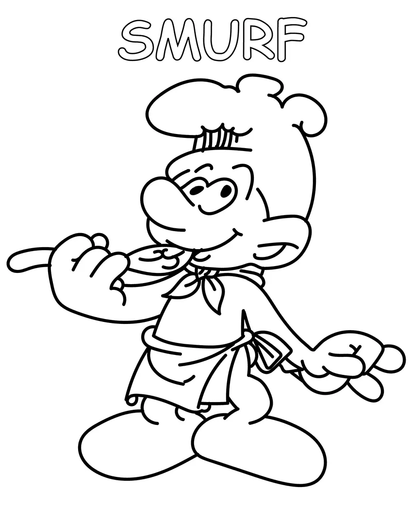 Desenhos de Smurfs Para Colorir 14