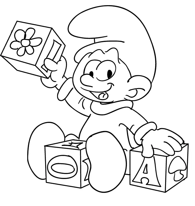 Desenhos de Smurfs Para Colorir 21