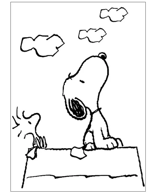 Desenhos de Snoopy Para Colorir 41