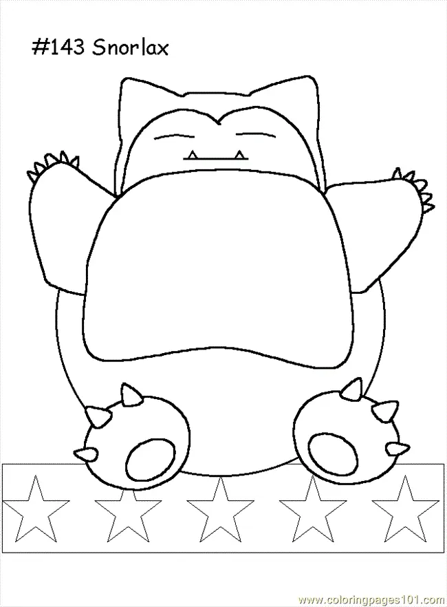 Desenhos de Snorlax Para Colorir 11