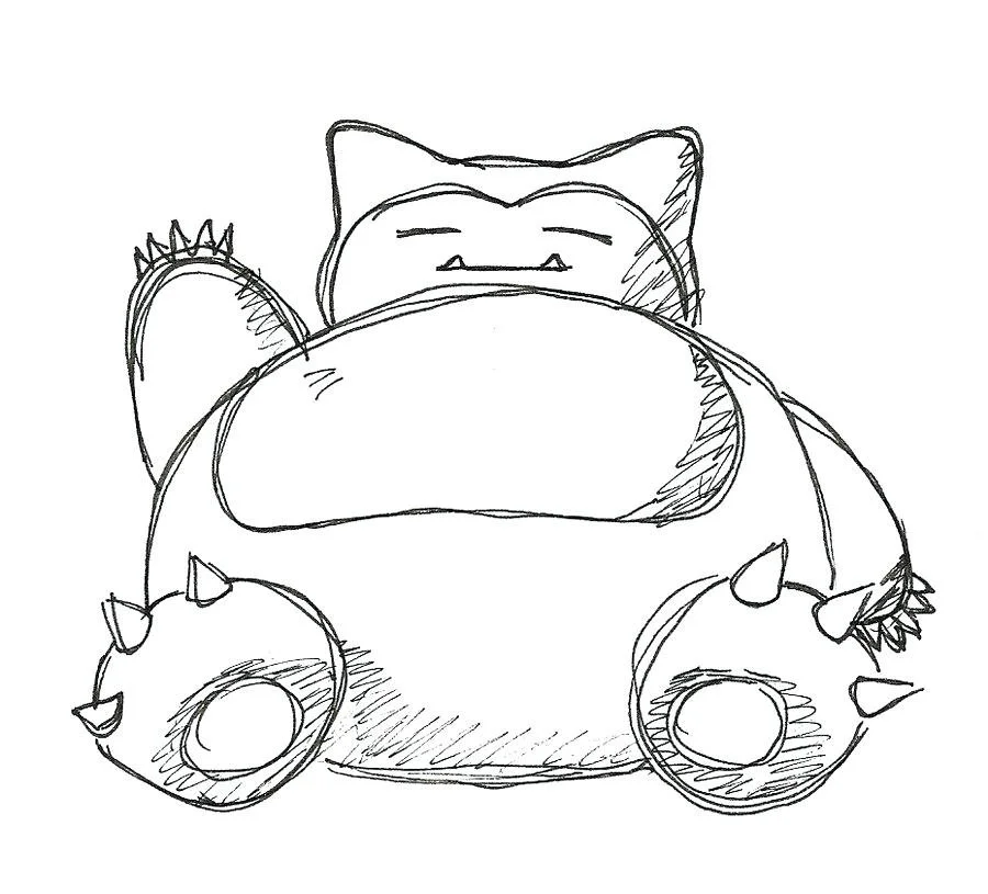 Desenhos de Snorlax Para Colorir 15