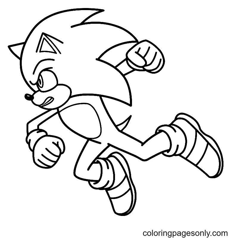 Desenhos de Sonic 2 O filme Para Colorir 1