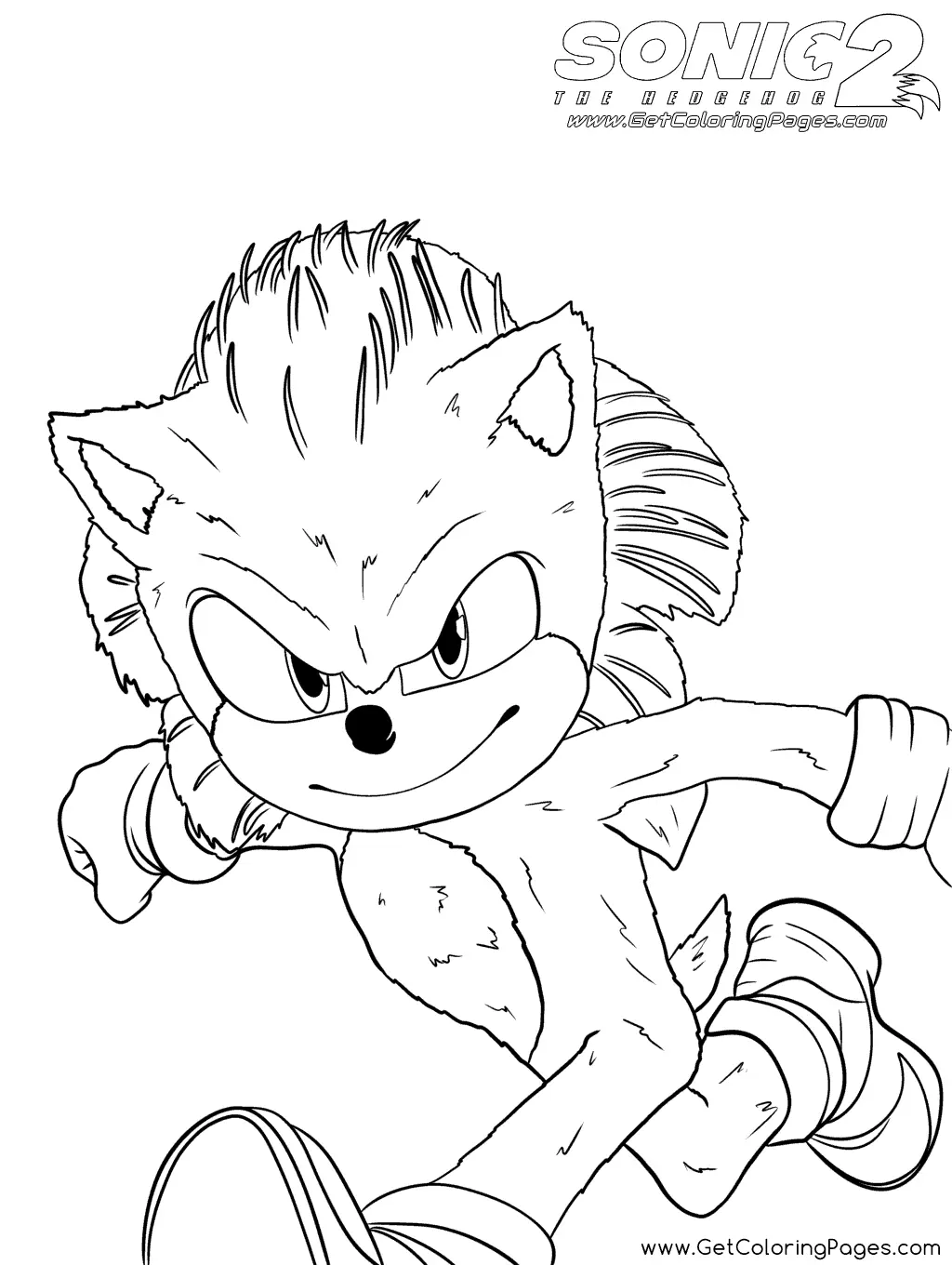 Desenhos de Sonic 2 O filme Para Colorir 10