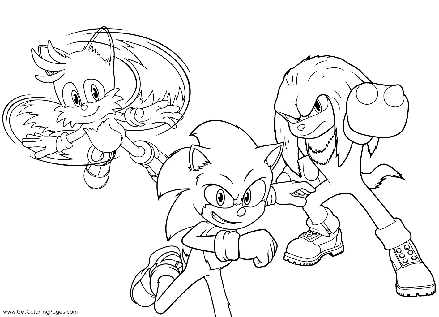 Desenhos de Sonic 2 O filme Para Colorir 11