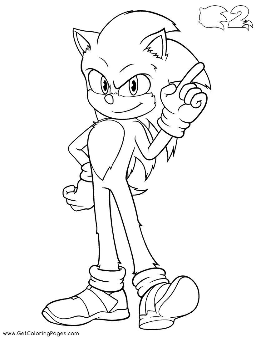 Desenhos de Sonic 2 O filme Para Colorir 18