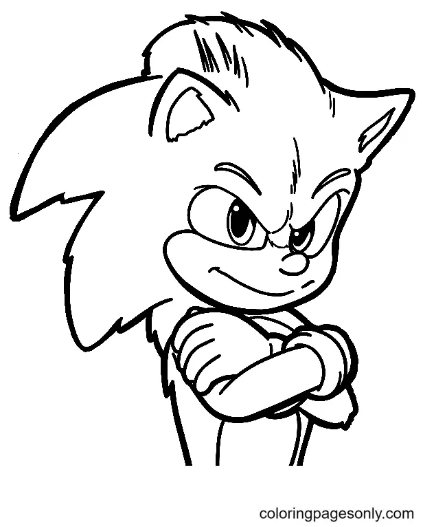 Desenhos de Sonic 2 O filme Para Colorir 19