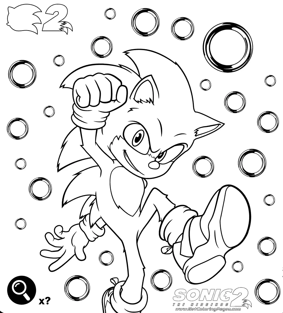 Desenhos de Sonic 2 O filme Para Colorir 21