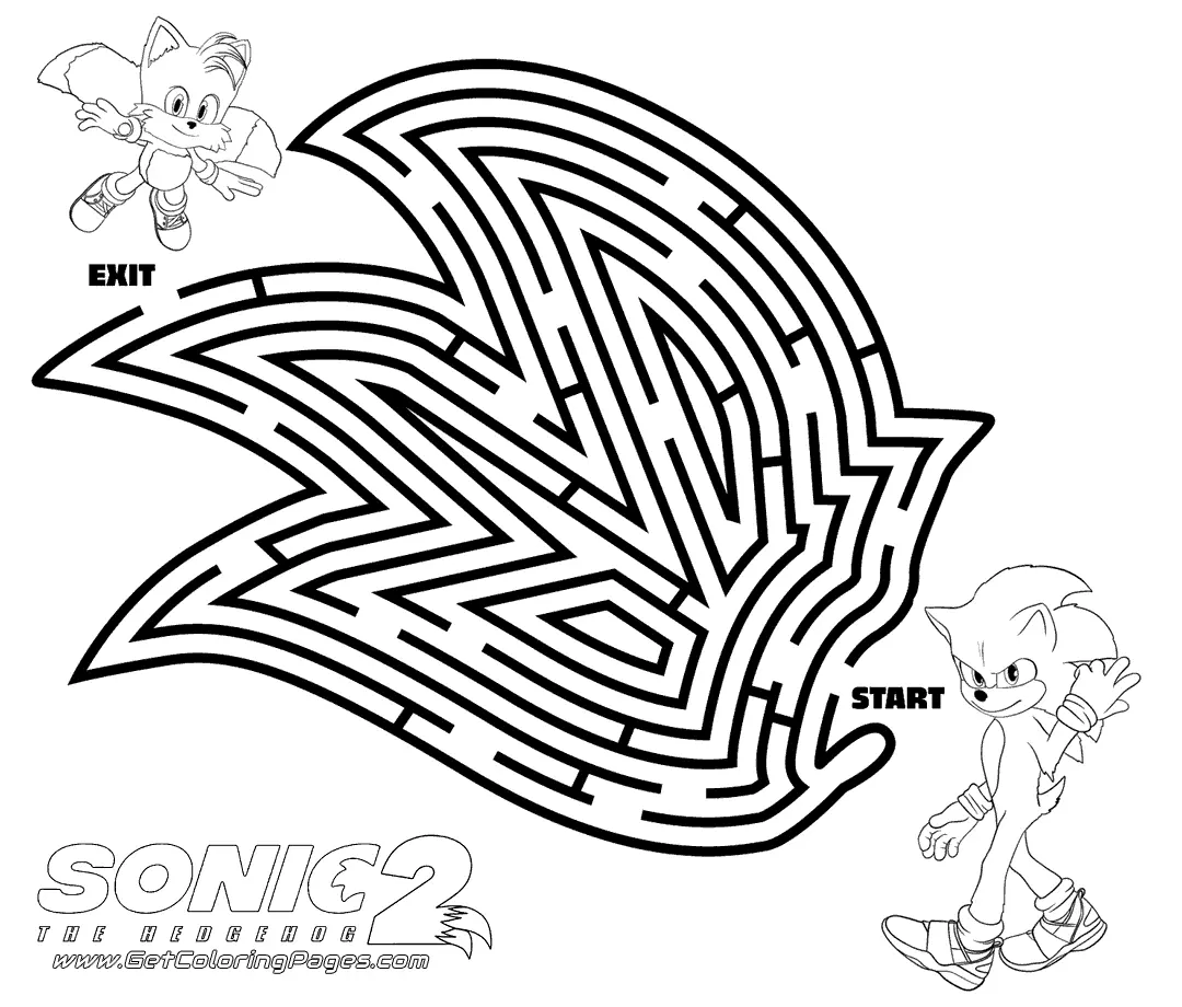 Desenhos de Sonic 2 O filme Para Colorir 27