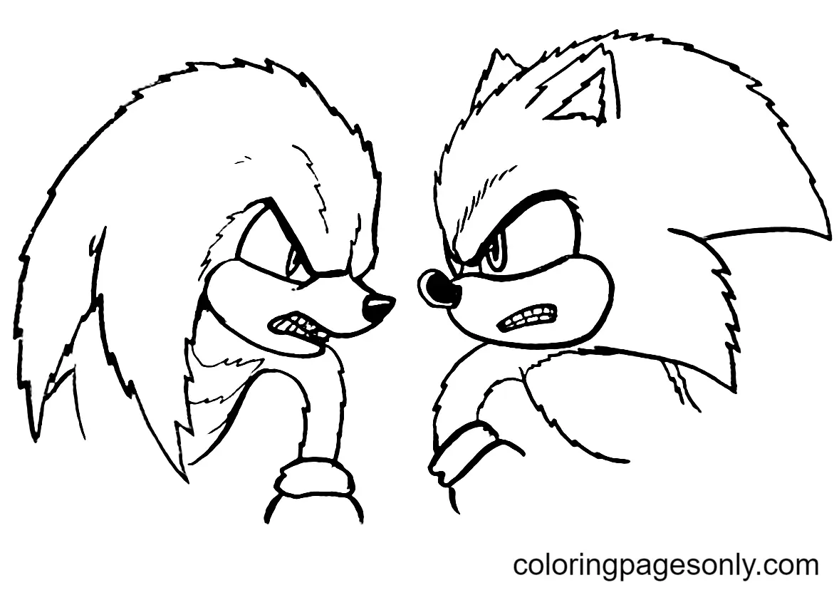 Desenhos de Sonic 2 O filme Para Colorir 35