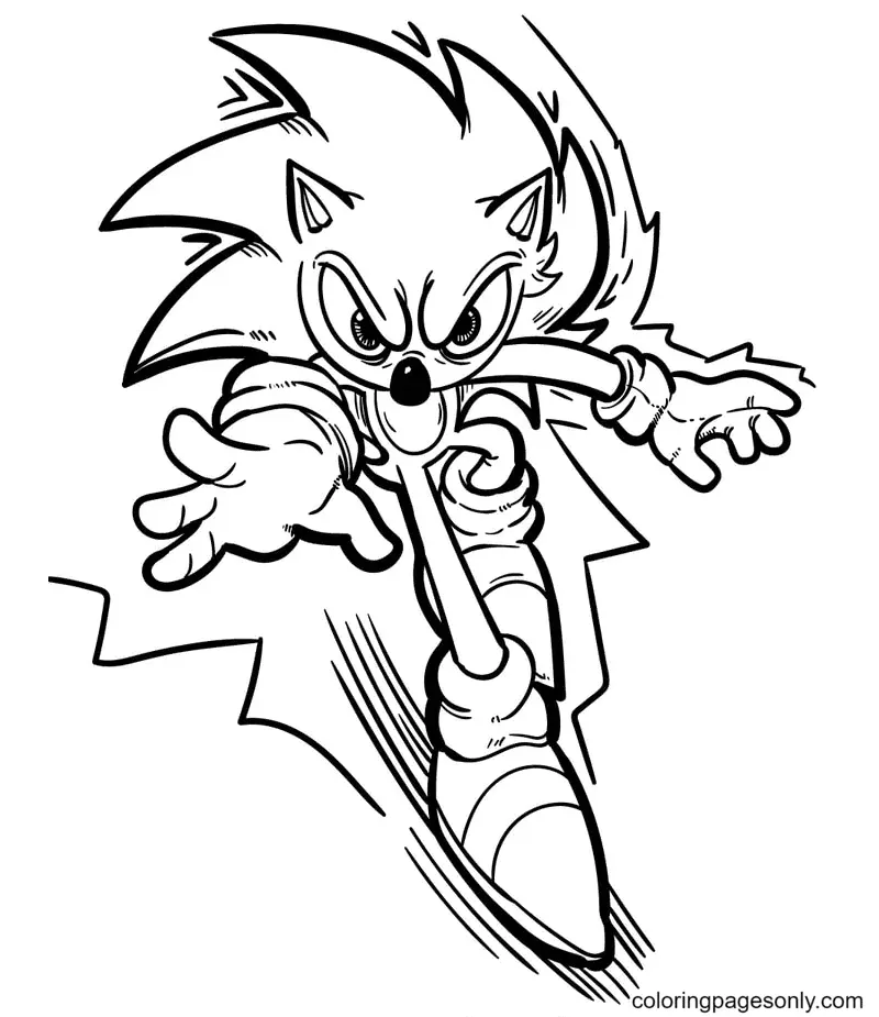 Desenhos de Sonic 2 O filme Para Colorir 44