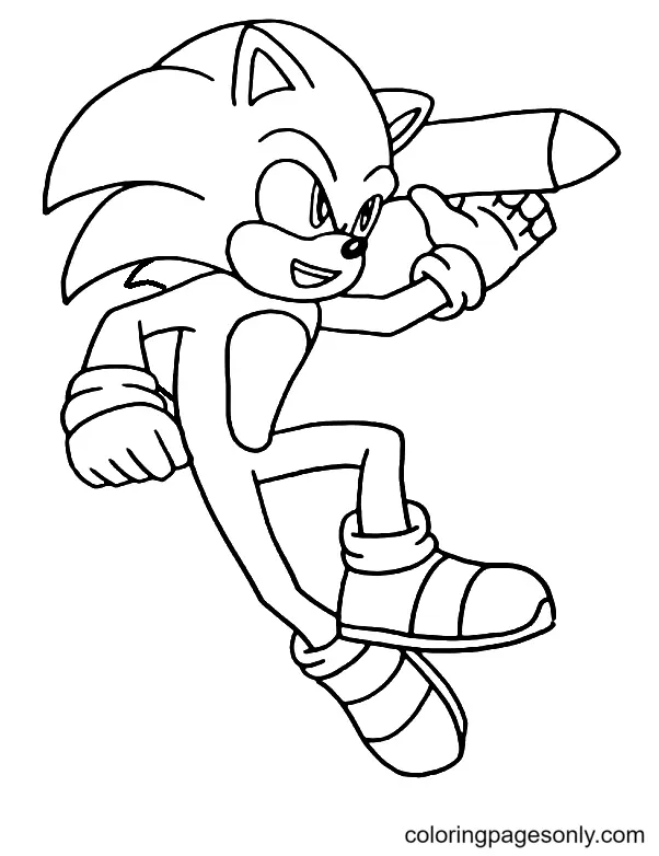 Desenhos de Sonic 2 O filme Para Colorir 46