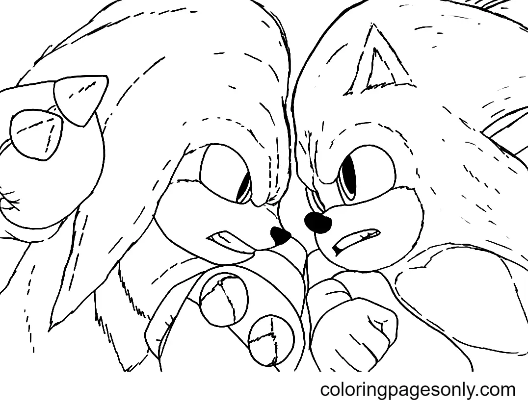 Desenhos de Sonic 2 O filme Para Colorir 5