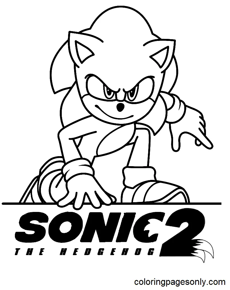 Desenhos de Sonic 2 O filme Para Colorir 7