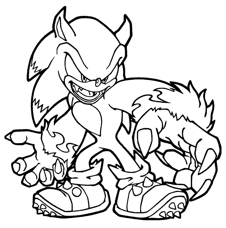 Desenhos de Sonic Exe Para Colorir 19