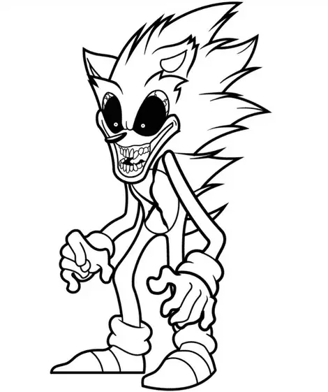 Desenhos de Sonic Exe Para Colorir 2