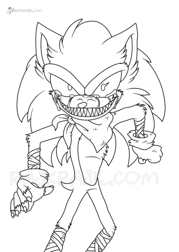 Desenhos de Sonic Exe Para Colorir 23