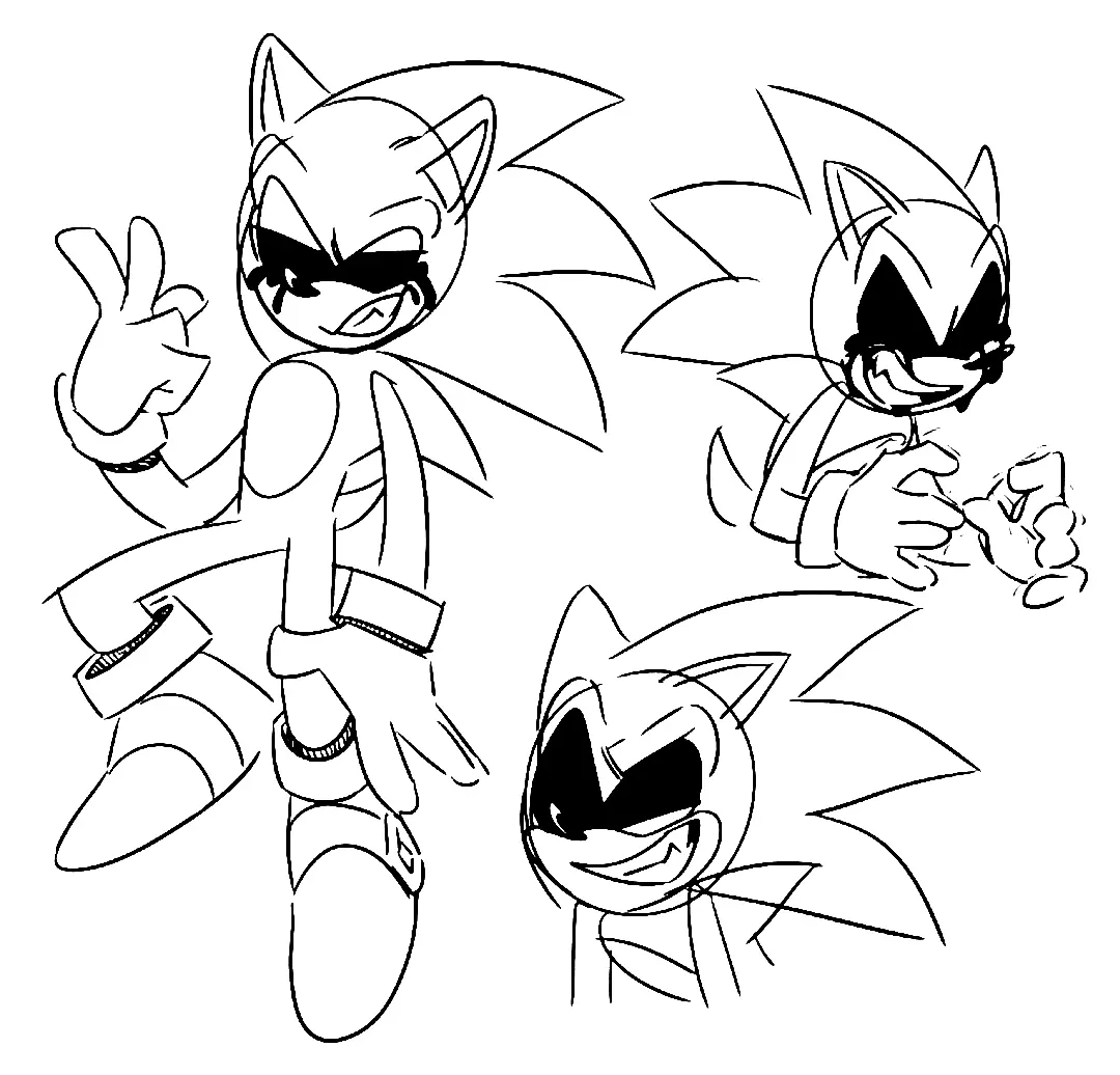 Desenhos de Sonic Exe Para Colorir 25