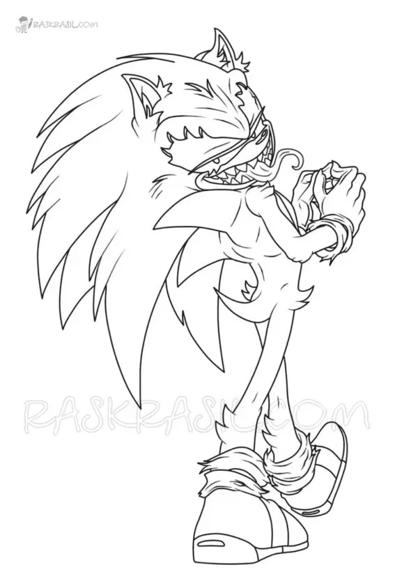 Desenhos de Sonic Exe Para Colorir 27