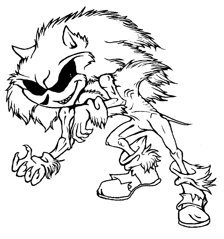 Desenhos de Sonic Exe Para Colorir 28