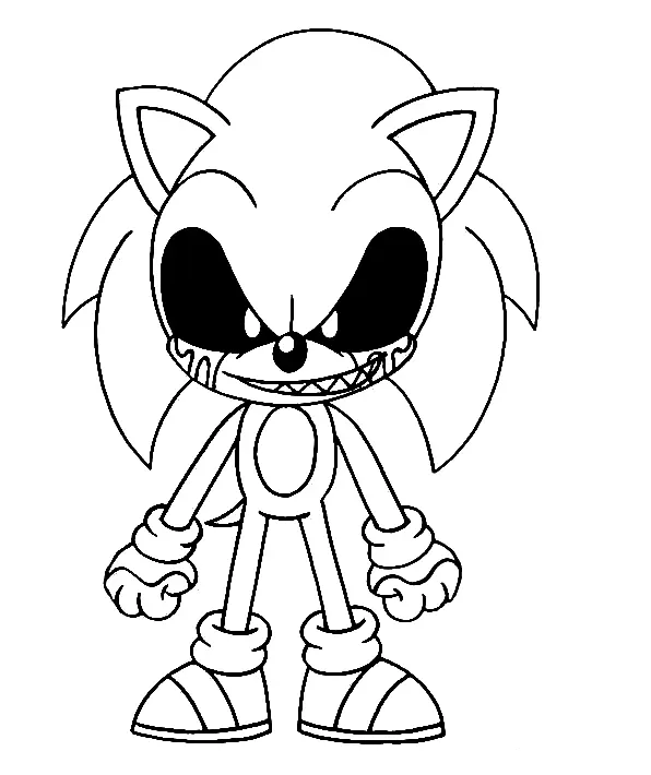 Desenhos de Sonic Exe Para Colorir 7