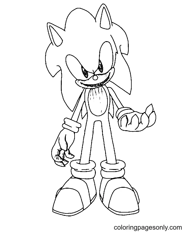 Desenhos de Sonic Exe Para Colorir 9