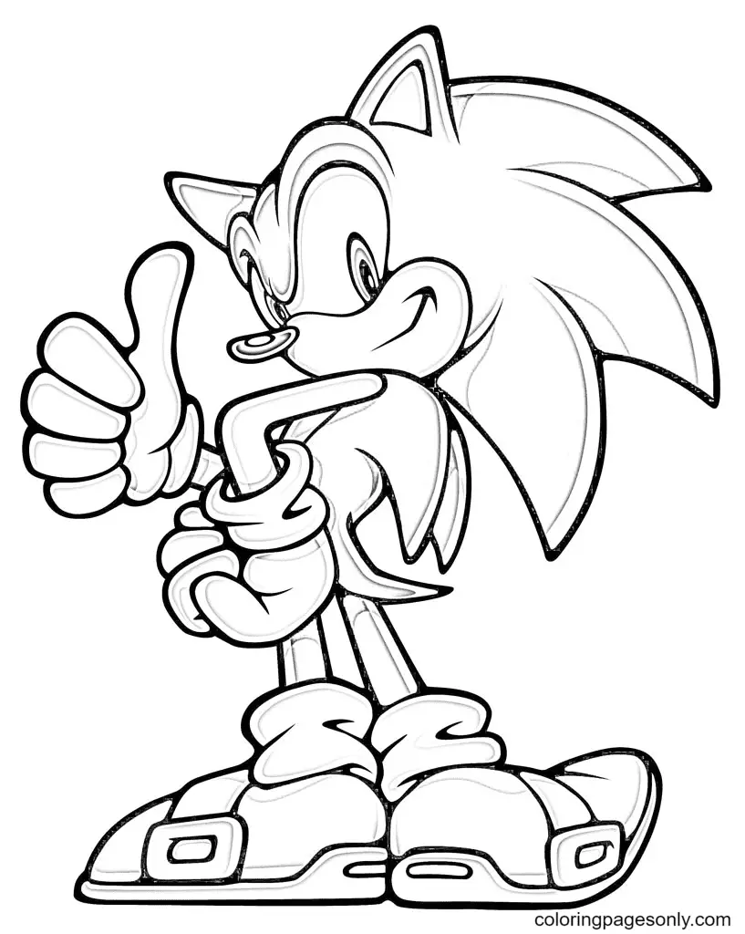 Desenhos de Sonic Para Colorir 16