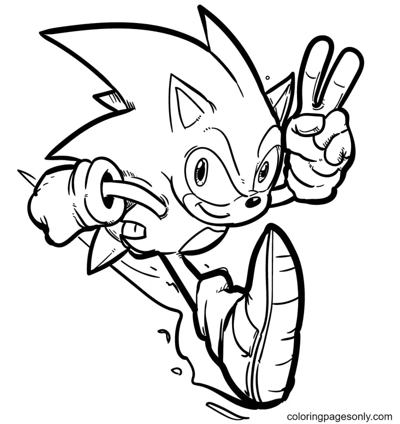 Desenhos de Sonic Para Colorir 8