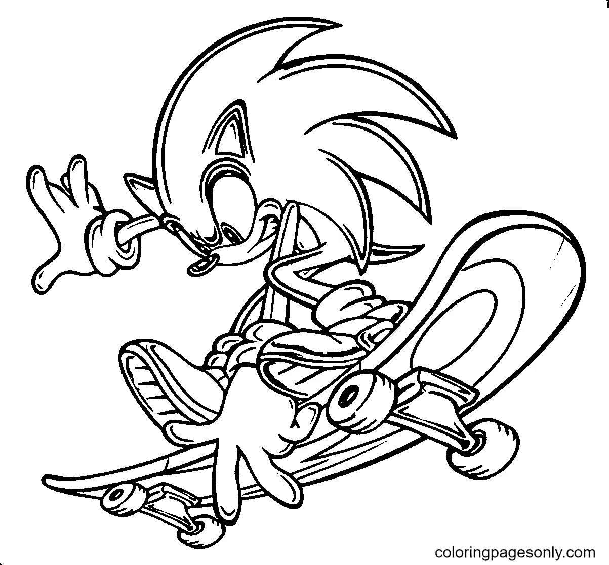 Desenhos de Sonic Para Colorir 9