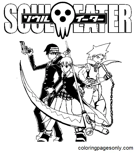 Desenhos de Soul Eater Para Colorir 14