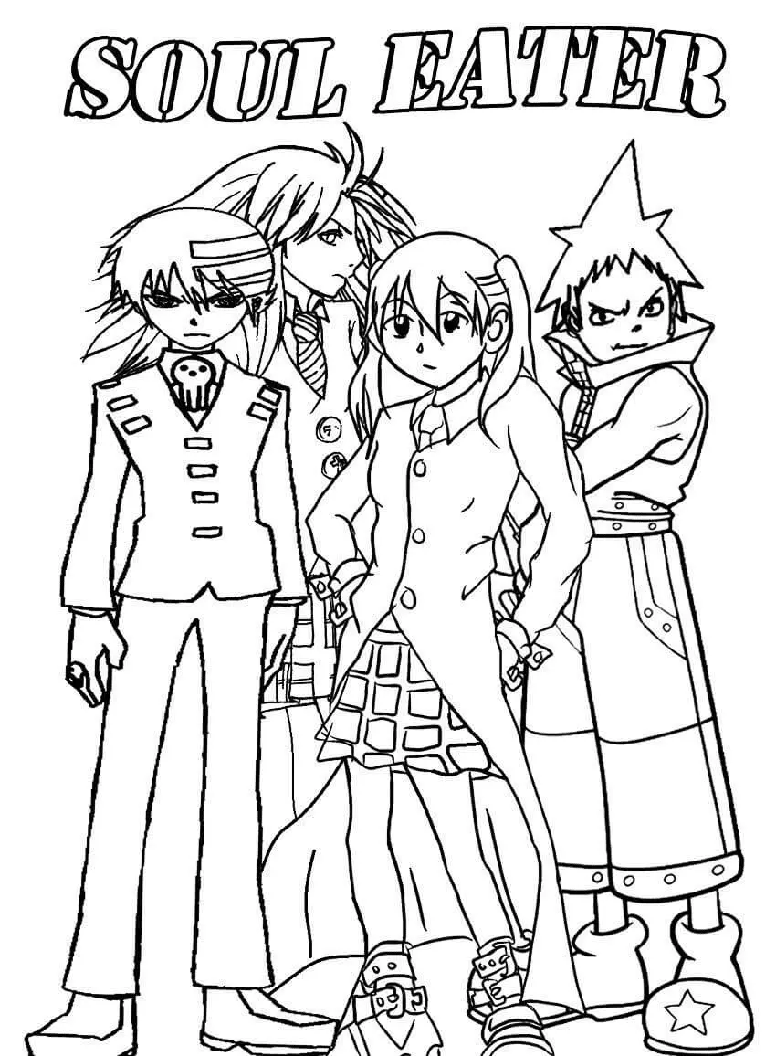 Desenhos de Soul Eater Para Colorir 16