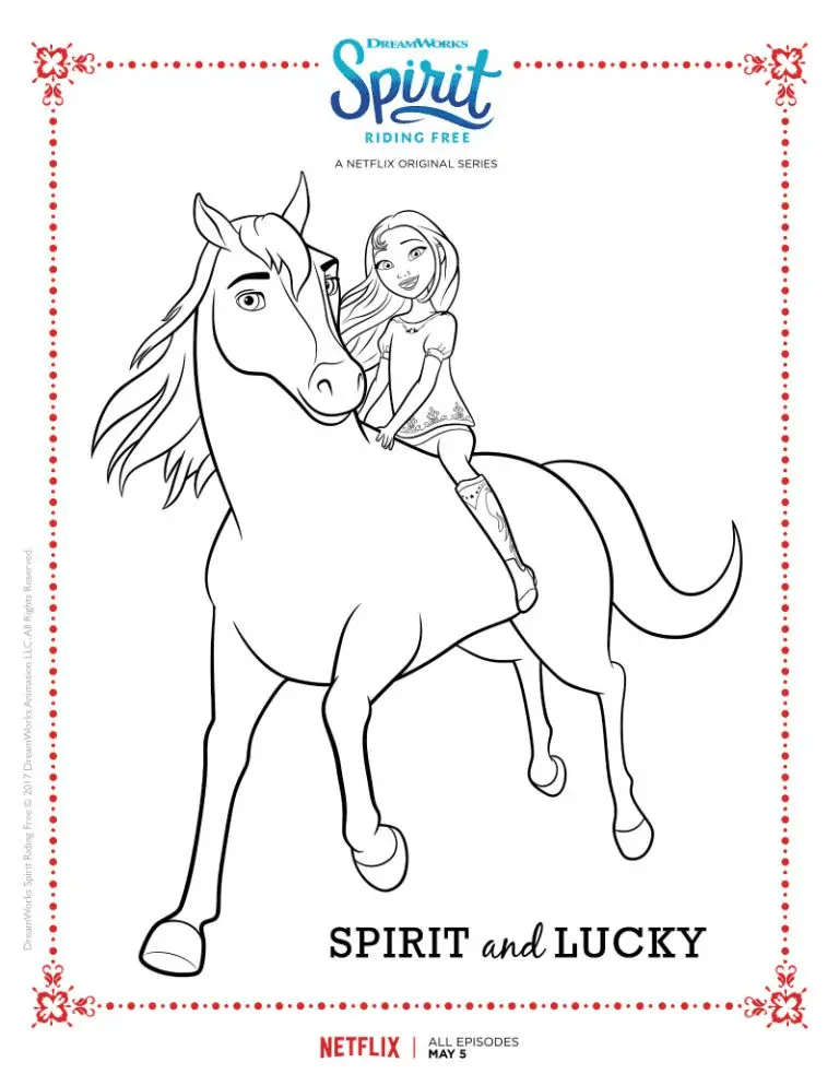 Desenhos de Spirit Riding Free Para Colorir 35