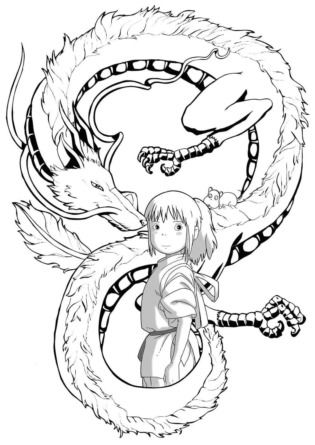 Desenhos de Spirited Away Para Colorir 16