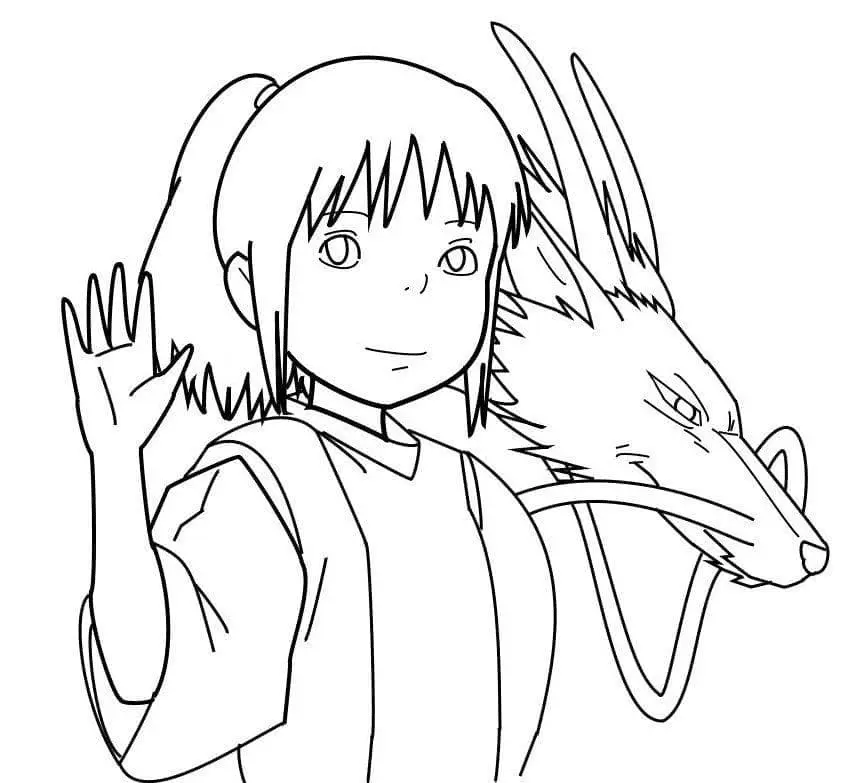 Desenhos de Spirited Away Para Colorir 19