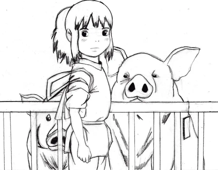 Desenhos de Spirited Away Para Colorir 21