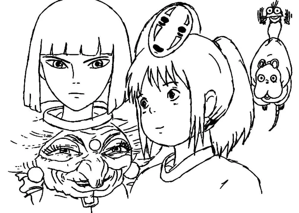 Desenhos de Spirited Away Para Colorir 23