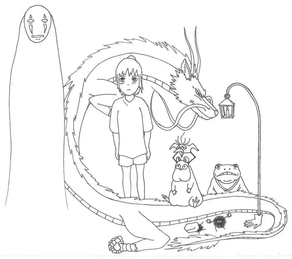 Desenhos de Spirited Away Para Colorir 3