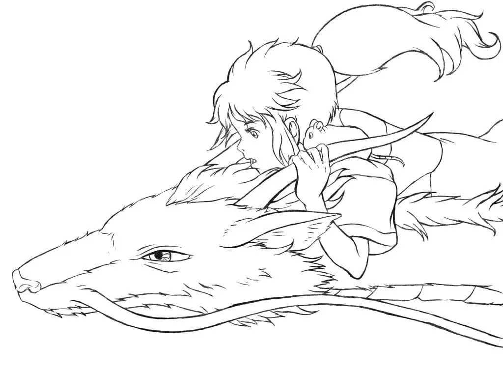 Desenhos de Spirited Away Para Colorir 5