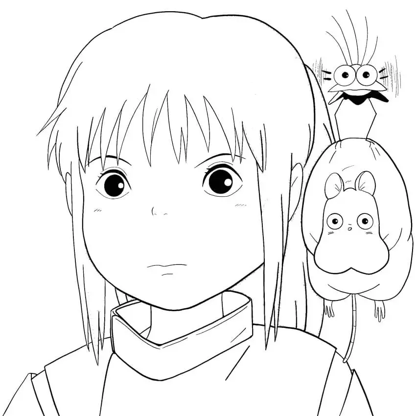 Desenhos de Spirited Away Para Colorir 7