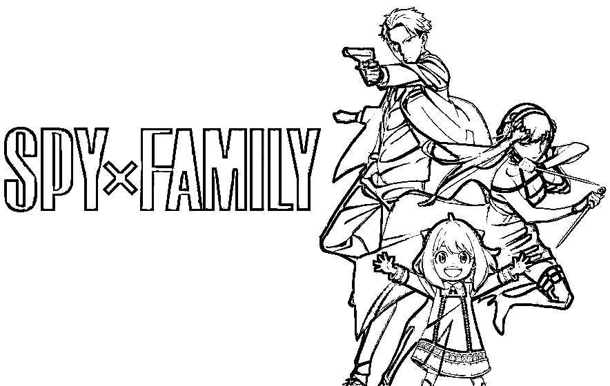 Desenhos de Spy x Family Para Colorir 15