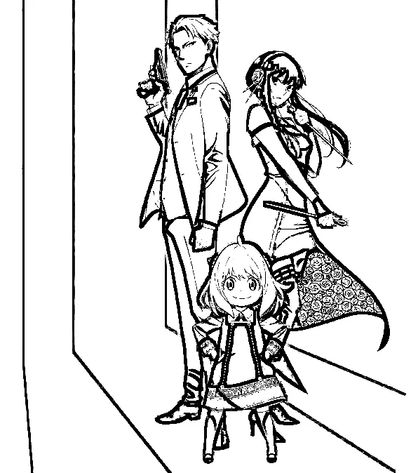 Desenhos de Spy x Family Para Colorir 24