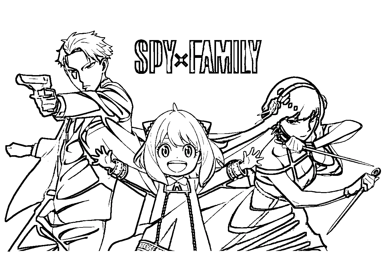 Desenhos de Spy x Family Para Colorir 3