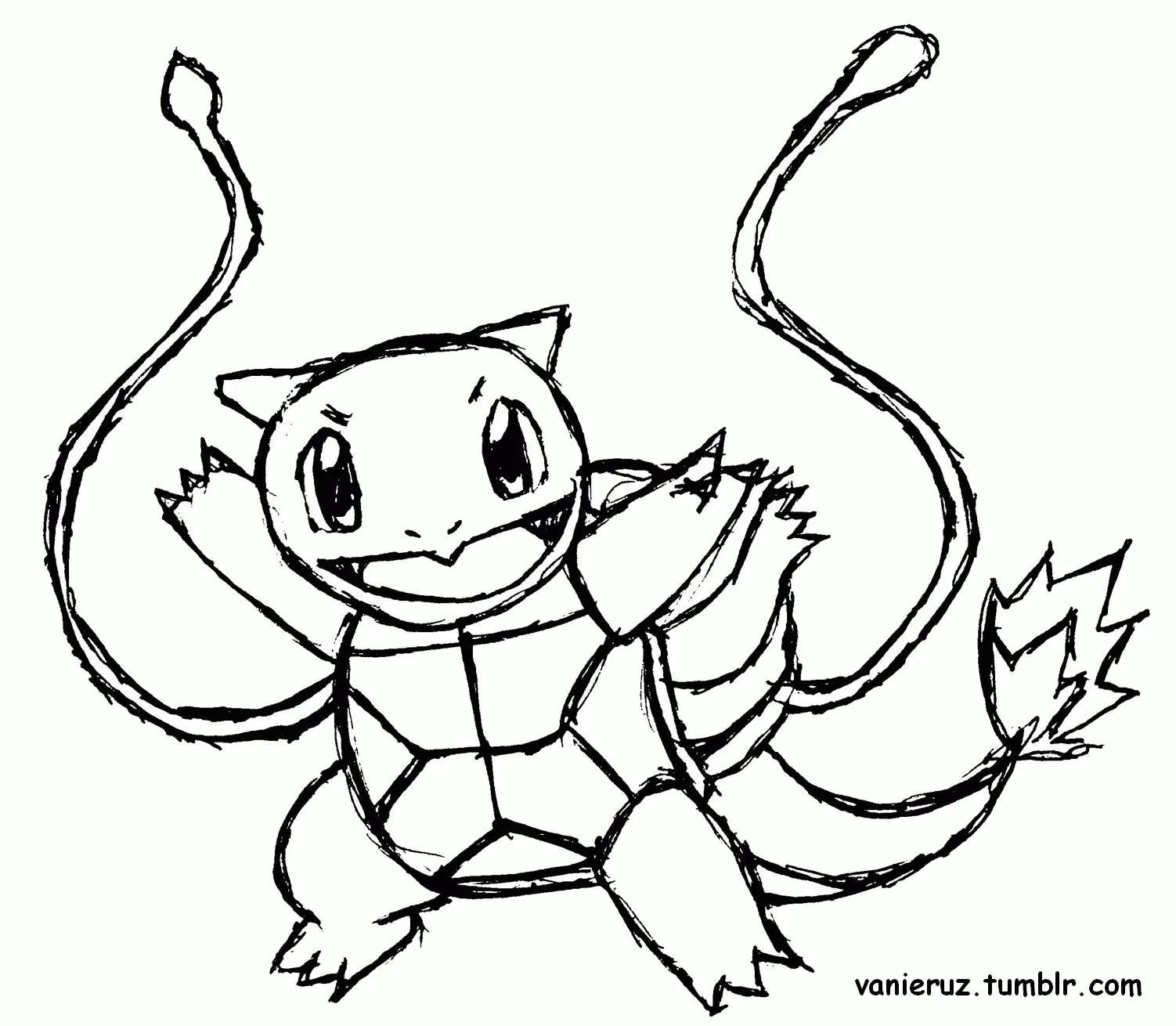 Desenhos de Squirtle Para Colorir 16