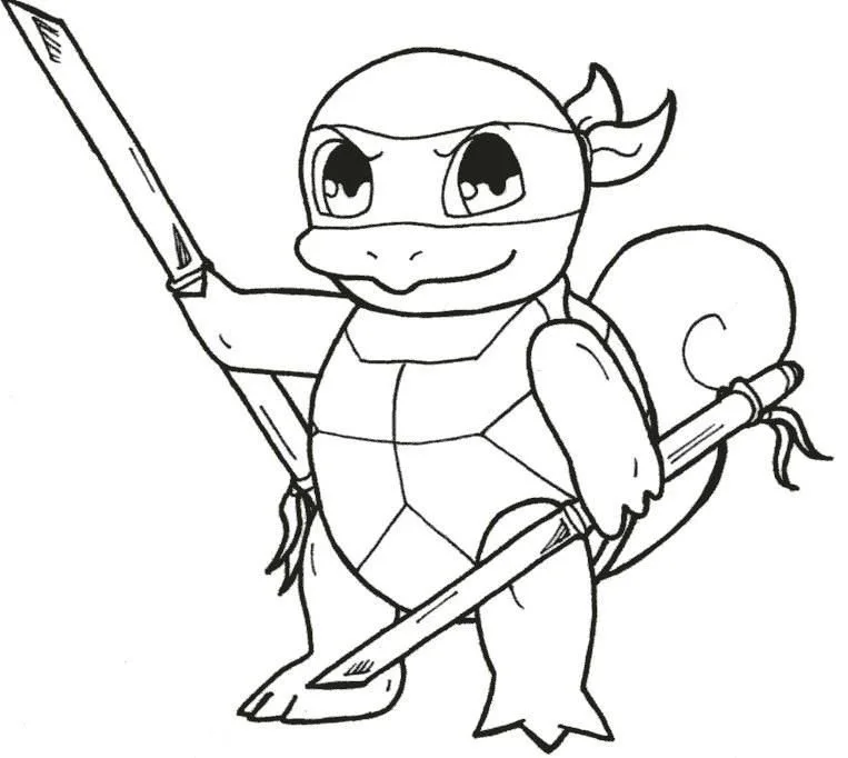 Desenhos de Squirtle Para Colorir 19