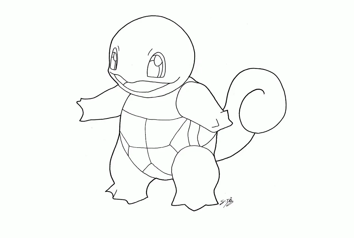 Desenhos de Squirtle Para Colorir 23