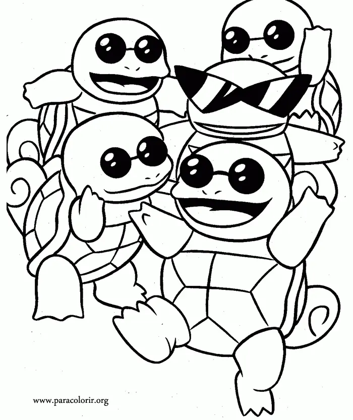 Desenhos de Squirtle Para Colorir 3